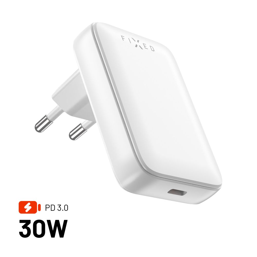 Polnilnik Fixed, 30W, 3A, 1 x USB-C, Bel