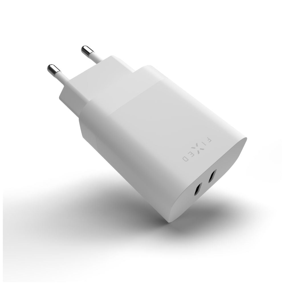 Polnilnik Fixed, 35W, 3A, 2 x USB-C, Bel