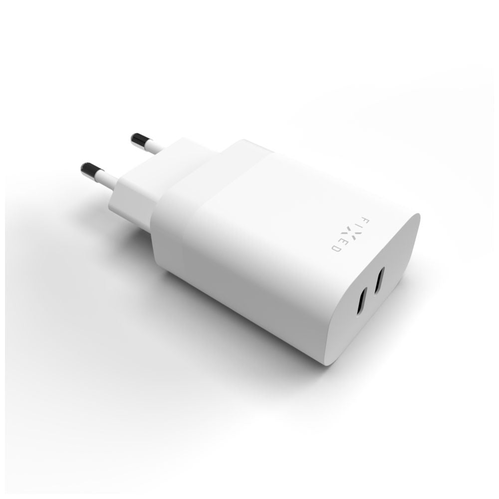Polnilnik Fixed, 35W, 3A, 2 x USB-C, Bel