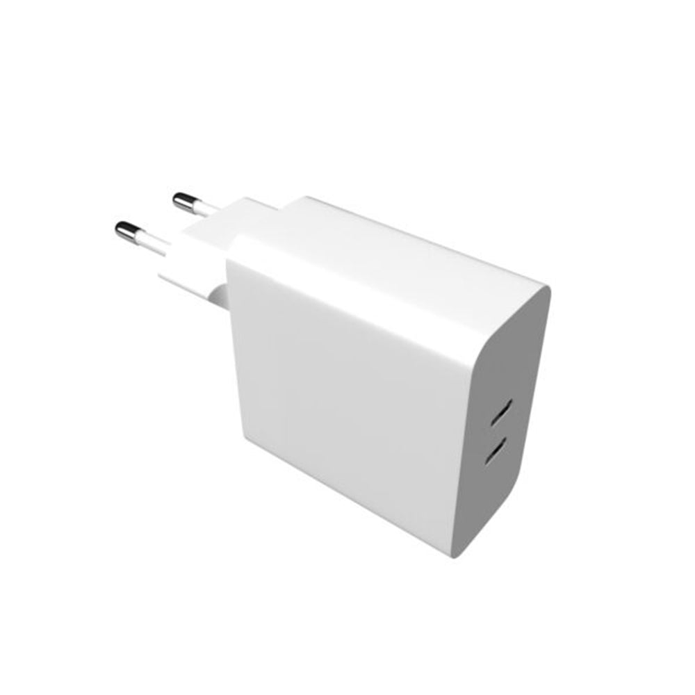 Polnilnik Fixed za omrežje, 65W, 3.25A, 2 x USB-C, Bel