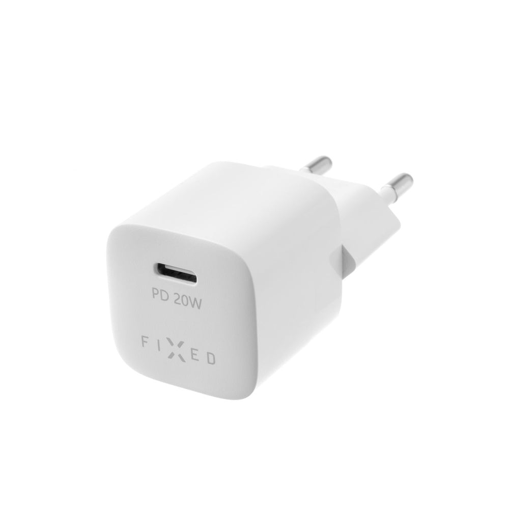 Polnilnik Fixed Mini, 20W, 3A, 1 x USB-C, Bel