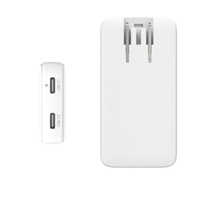 Fixed Travel Network Charger, 45W, 3A, 2 x USB-C, White