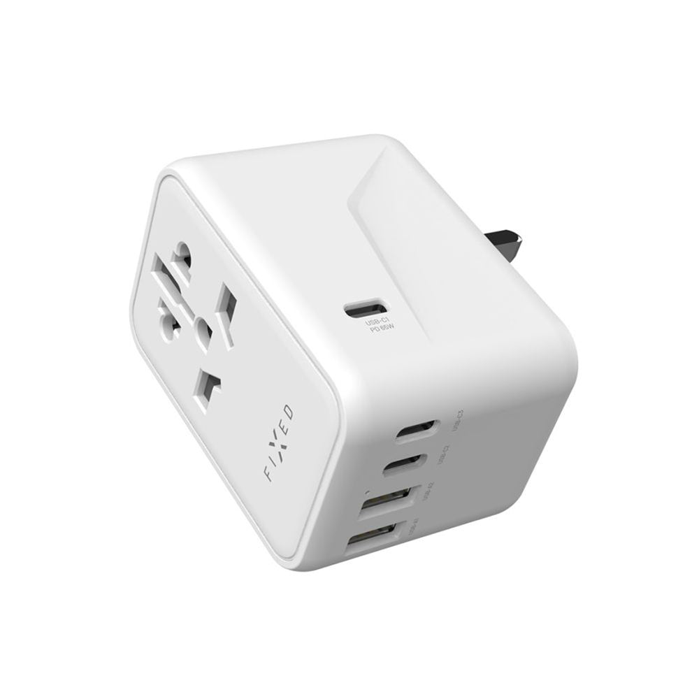Fixed Travel Network Charger, 65W, 3.25A, 2 x USB-A - 3 x USB-C, White