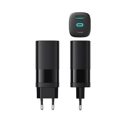 Omrežni polnilec HAVIT UC10, 65W, 3A, 1 x USB-A - 2 x USB-C, Črn