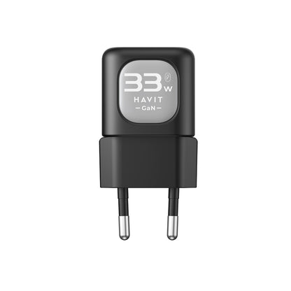 Polnilnik HAVIT UC230, 33W, 3A, 1 x USB-A - 1 x USB-C, črno siv