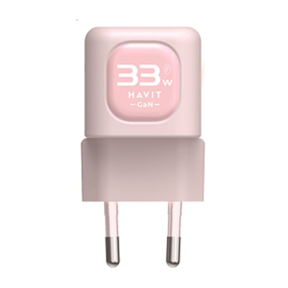Polnilnik HAVIT UC230, 33W, 3A, 1 x USB-A - 1 x USB-C, Roza