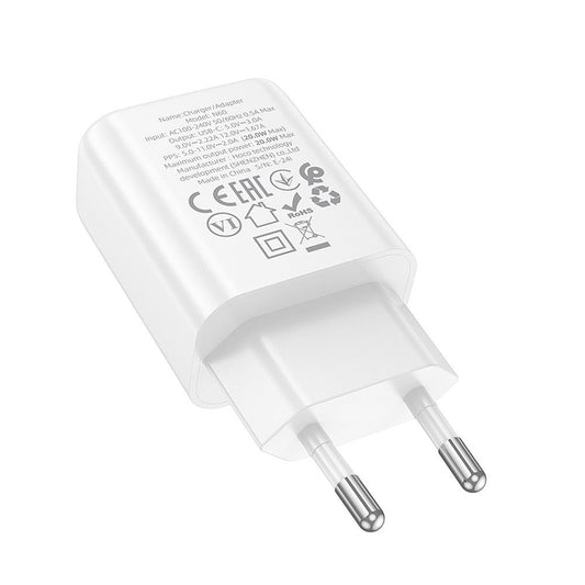 Polnilnik HOCO N60, 20W, 3A, 1 x USB-C, Bel