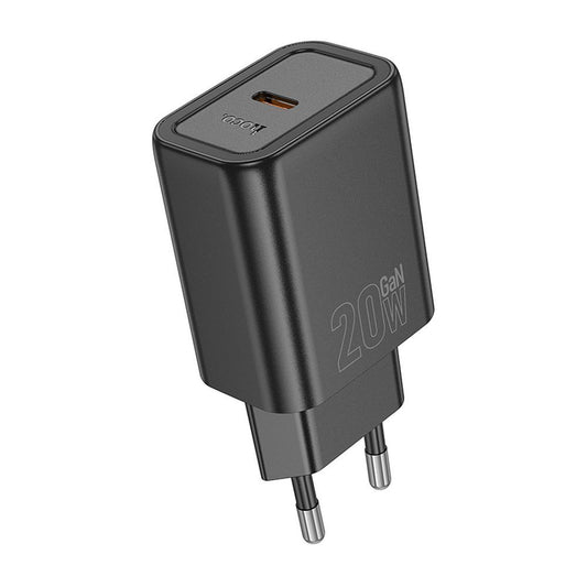 Polnilnik omrežja HOCO N60, 20W, 3A, 1 x USB-C, Črn