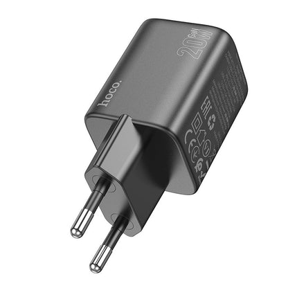 Polnilnik HOCO N41, 20W, 3A, 1 x USB-A - 1 x USB-C, Črn