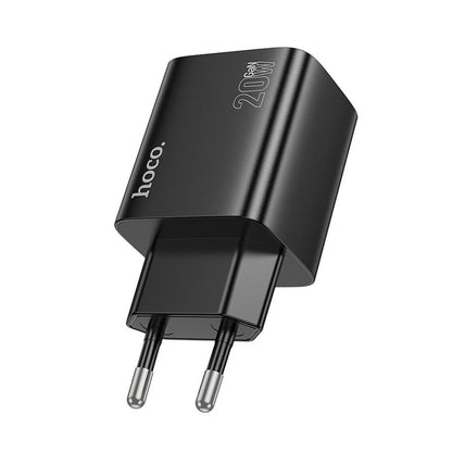 Polnilnik HOCO N55, 20W, 3A, 2 x USB-A - 2 x USB-C, črn