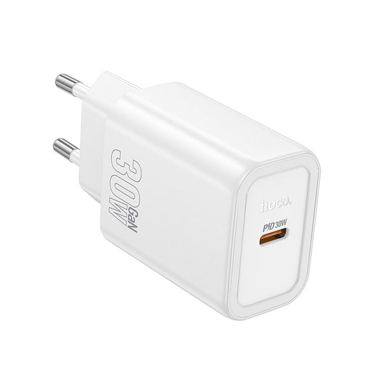 Polnilnik HOCO N62, 30W, 3A, 1 x USB-C, Bel
