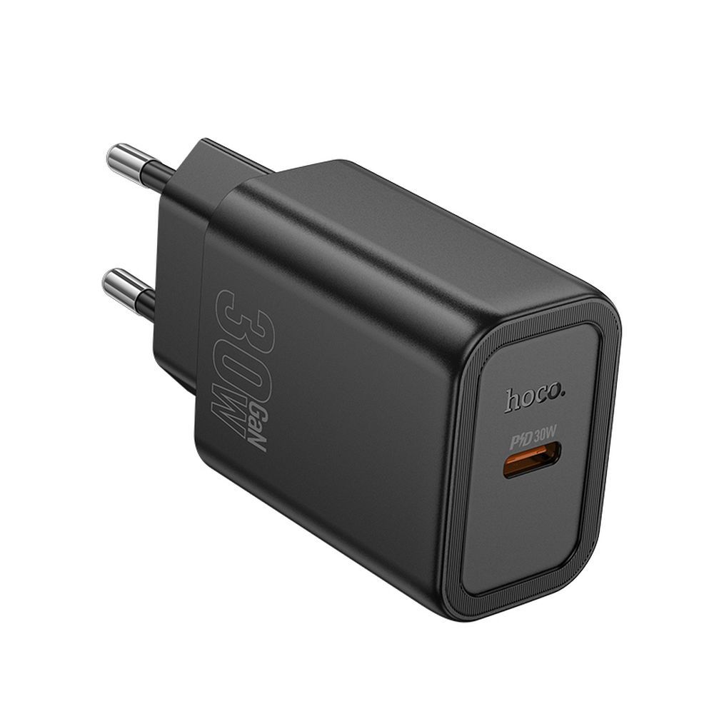 Polnilnik omrežja HOCO N62, 30W, 3A, 1 x USB-C, Črn