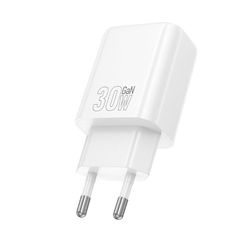Polnilnik HOCO N62, 30W, 3A, 1 x USB-C, Bel