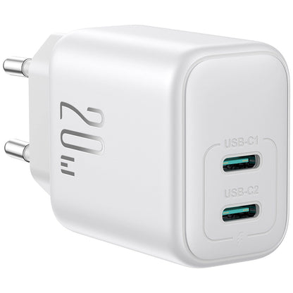 Polnilnik Joyroom JR-TCF12, 20W, 3A, 2 x USB-C, Bel
