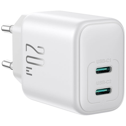 Polnilnik Joyroom JR-TCF12, 20W, 3A, 2 x USB-C, Bel