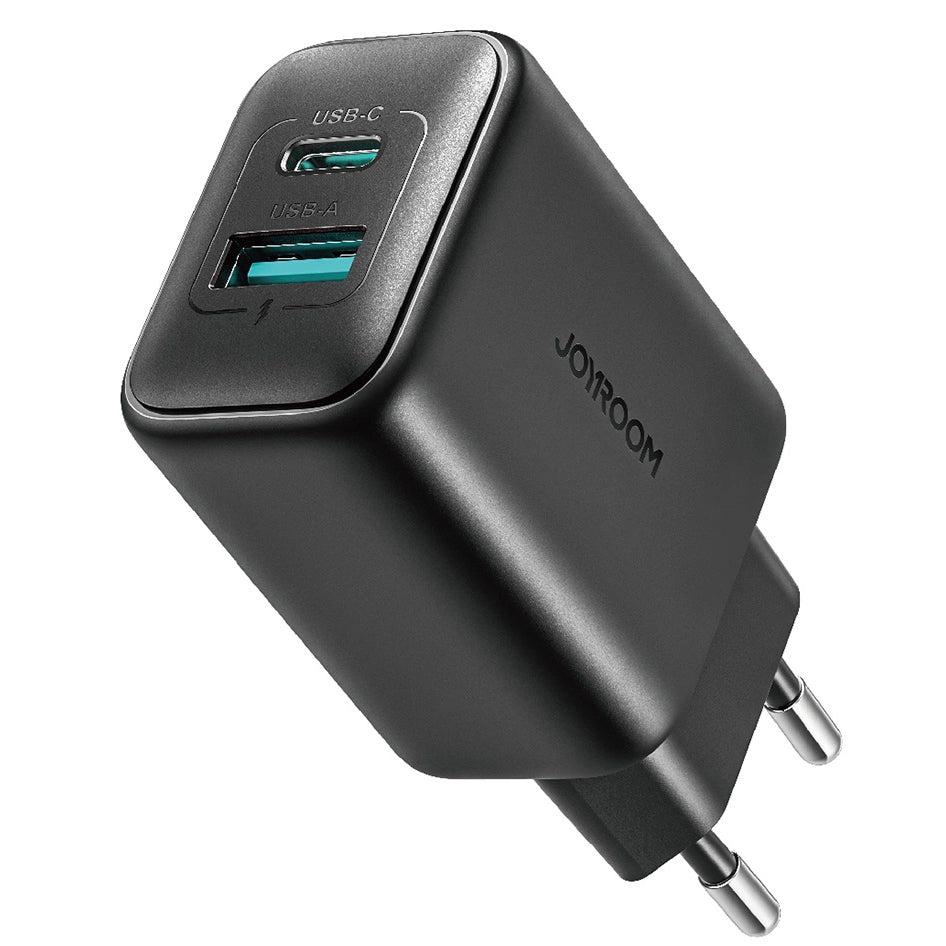 Polnilnik omrežja Joyroom JR-TCF13, 25W, 3A, 1 x USB-A - 1 x USB-C, črn