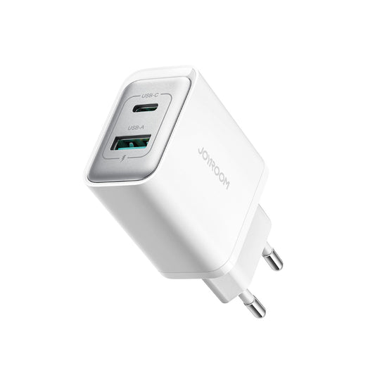 Polnilnik Joyroom JR-TCF15, 30W, 5A, 1 x USB-A - 1 x USB-C, Bel