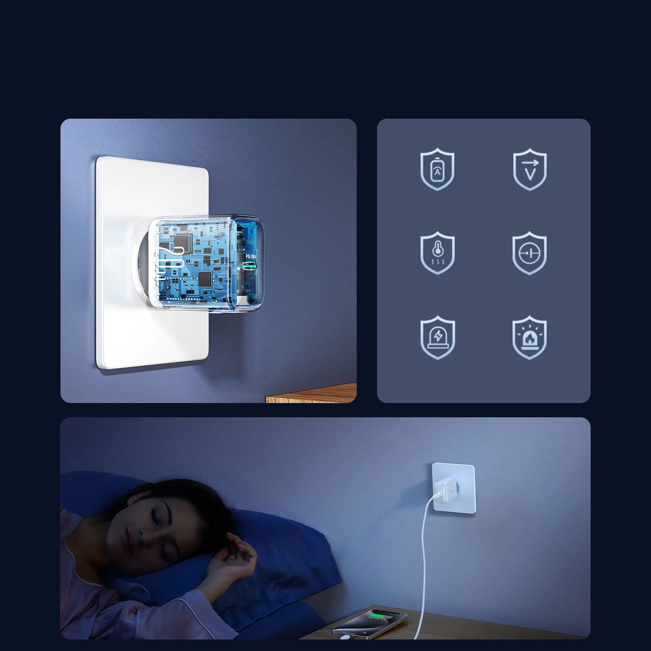 Polnilnik omrežja Joyroom JR-TCF20, 20W, 3A, 1 x USB-C, Bel
