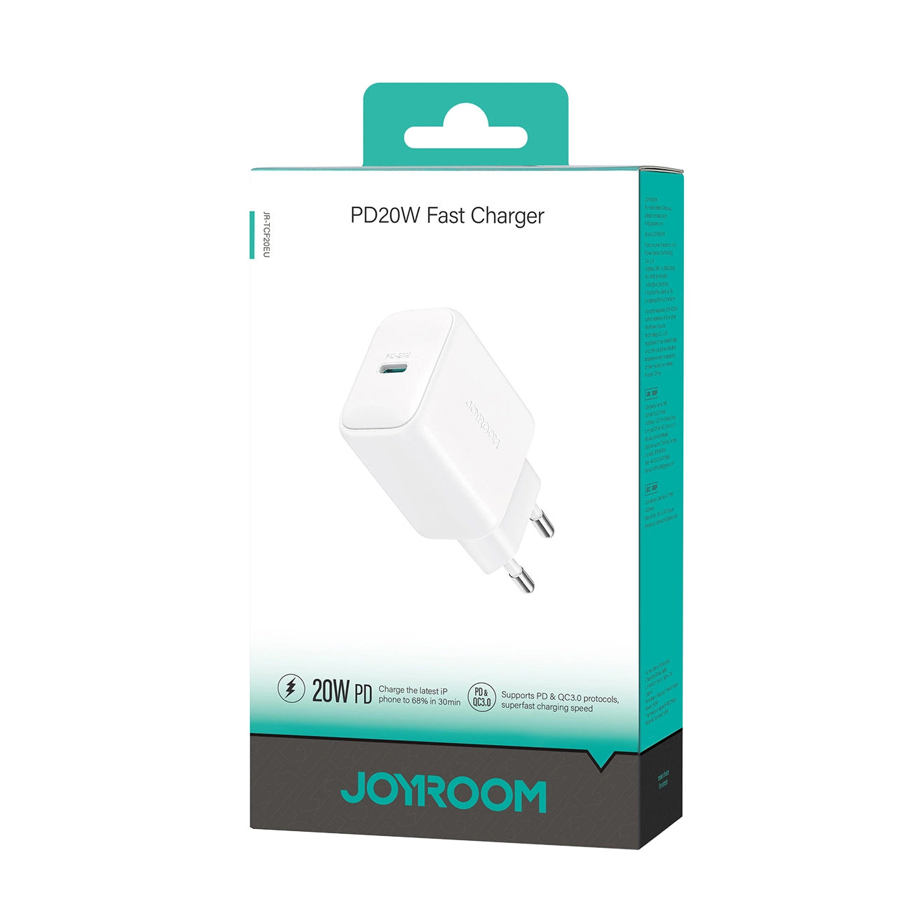 Polnilnik omrežja Joyroom JR-TCF20, 20W, 3A, 1 x USB-C, Bel