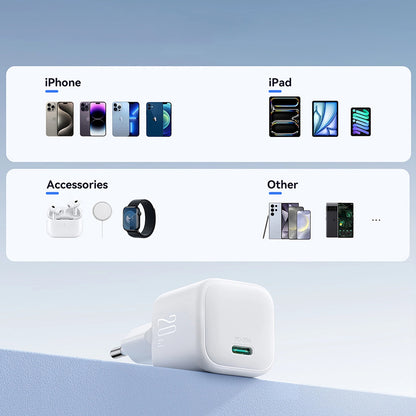 Polnilnik Joyroom JR-TCG08, 20W, 3A, 1 x USB-C, Bel