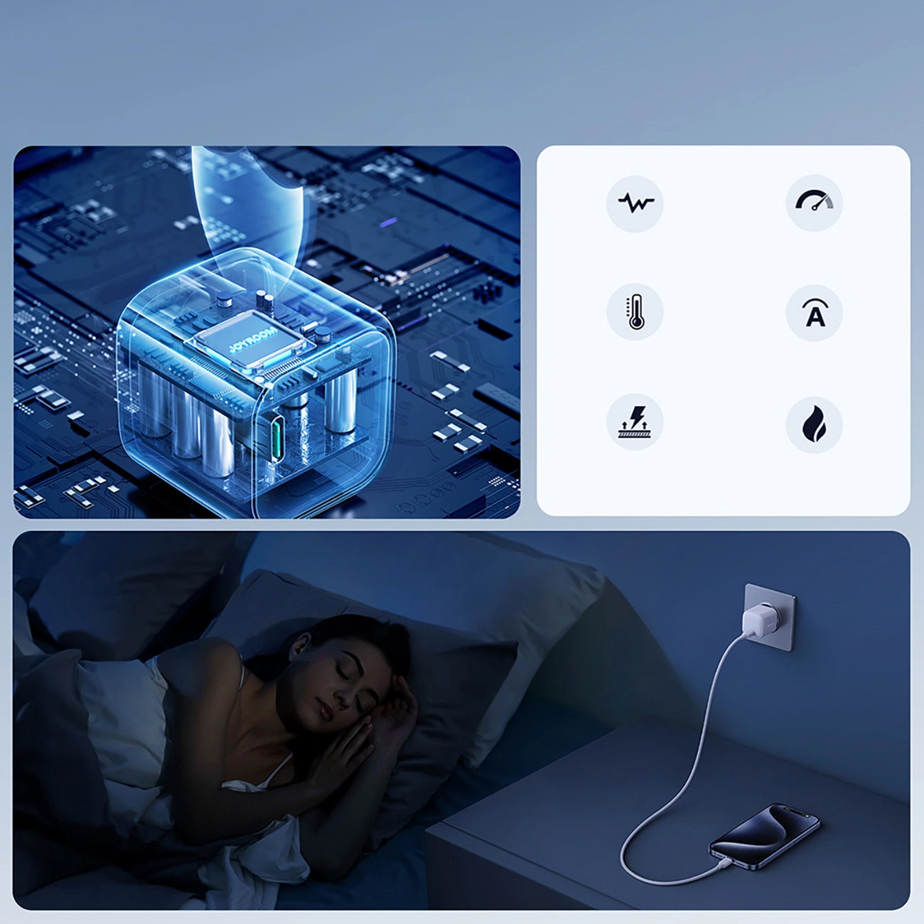 Polnilnik Joyroom JR-TCG08, 20W, 3A, 1 x USB-C, Bel