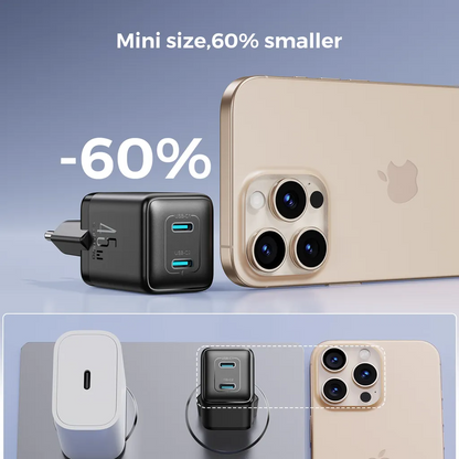 Polnilnik Joyroom JR-TCG17, 45W, 3A, 2 x USB-C, črn