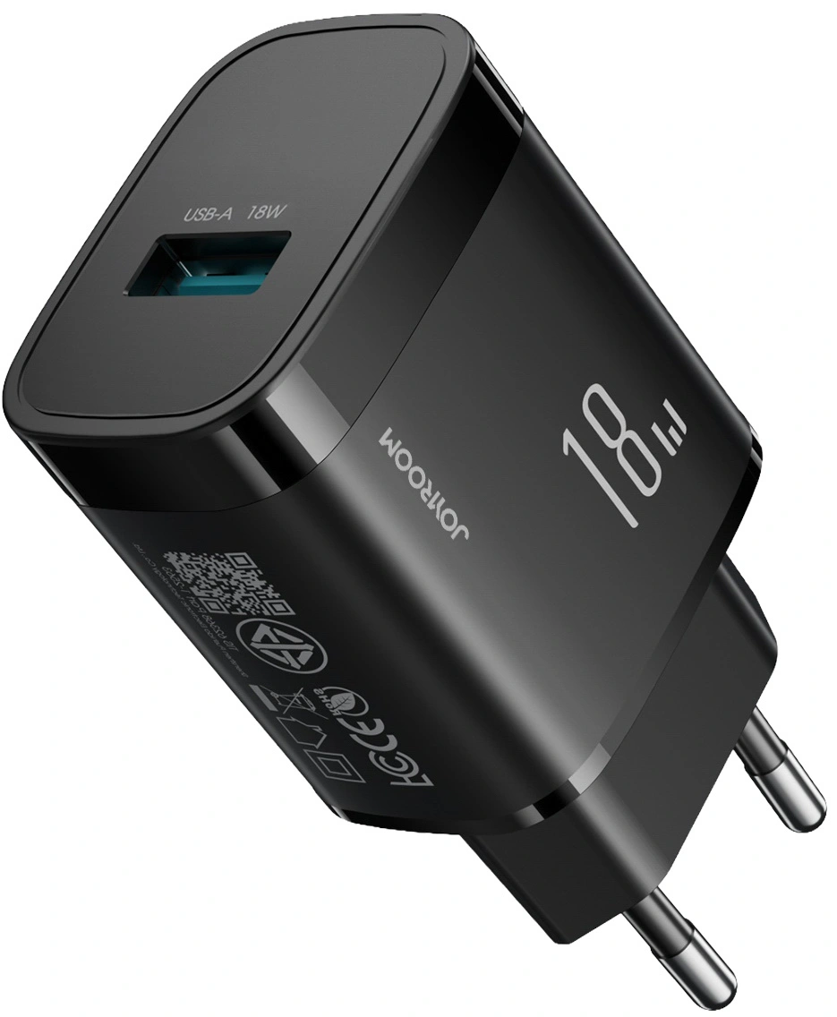 Omrežni polnilec Joyroom JR-TF4, 18W, 3A, 1 x USB-A, Črn
