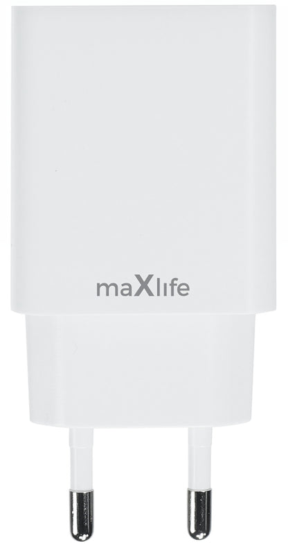 Polnilnik MaXlife MXTC-13-20AC, 20W, 3A, 1 x USB-A - 1 x USB-C, Bel