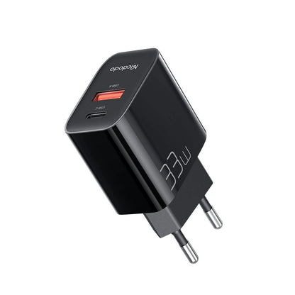 Polnilnik McDodo CH-0921, 33W, 3A, 1 x USB-A - 1 x USB-C, črn