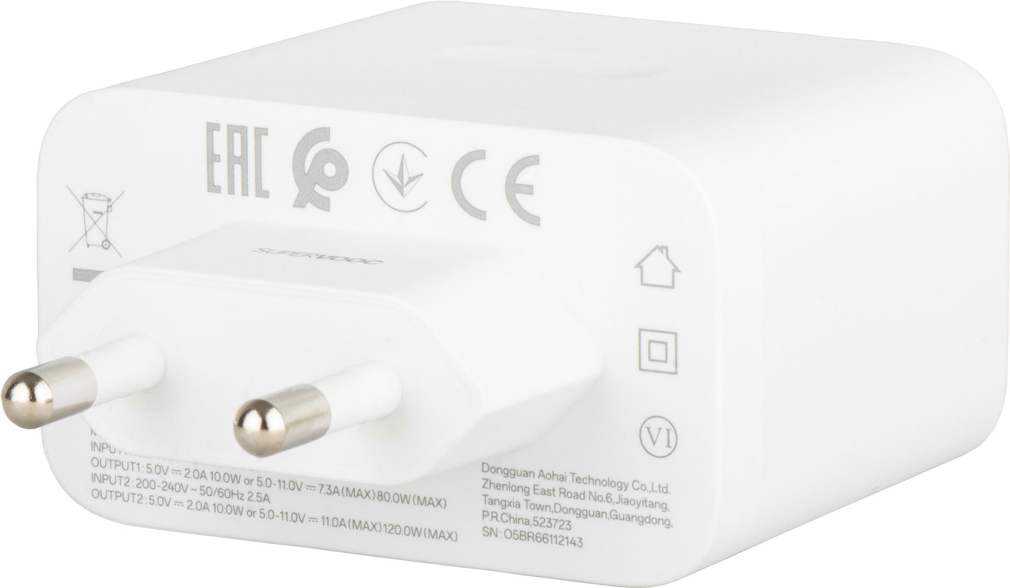 Omrežni polnilec OnePlus, 120W, 1 x USB-A, bel