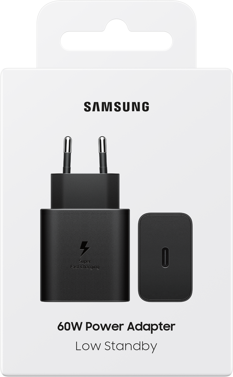 Samsung omrežni polnilec, 60W, 3A, 1 x USB-C, Črn EP-T6010NBEGWW