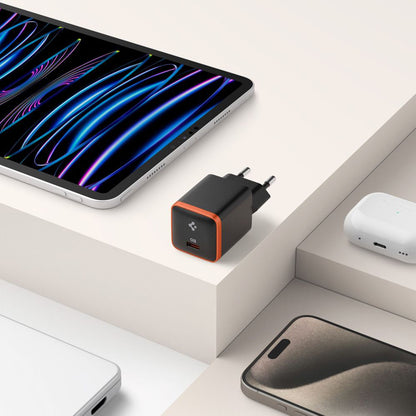 Omrežni polnilec Spigen EE301EU Essential, 30W, 3A, 1 x USB-C, Črn ACH08448