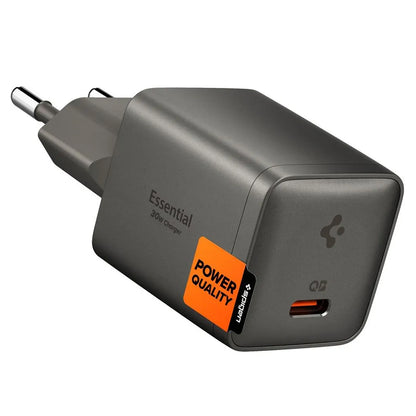 Omrežni polnilec Spigen EE301EU Essential, 30W, 3A, 1 x USB-C, Siva ACH10447