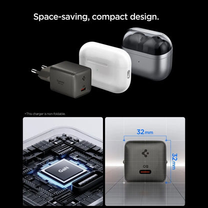 Omrežni polnilec Spigen EE301EU Essential, 30W, 3A, 1 x USB-C, Siva ACH10447