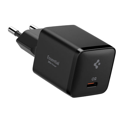 Omrežni polnilec Spigen EE301EU Essential, 30W, 3A, 1 x USB-C, Črn ACH09493