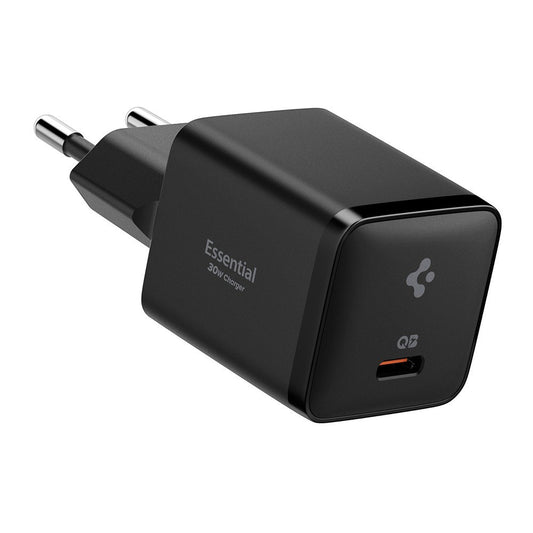 Omrežni polnilec Spigen EE301EU Essential, 30W, 3A, 1 x USB-C, Črn ACH09493