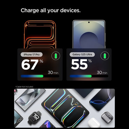 Omrežni polnilec Spigen EE301EU Essential, 30W, 3A, 1 x USB-C, Črn ACH09493