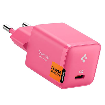 Omrežni polnilec Spigen EE301EU Essential, 30W, 3A, 1 x USB-C, roza ACH10449