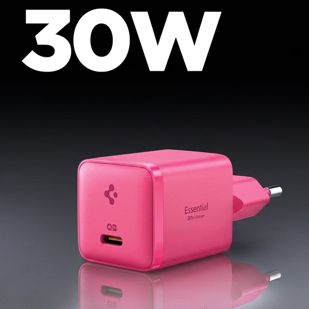 Omrežni polnilec Spigen EE301EU Essential, 30W, 3A, 1 x USB-C, roza ACH10449