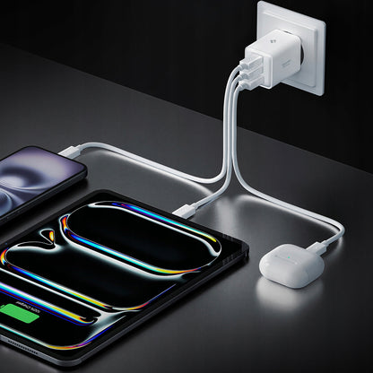 Polnilnik Spigen EE473EU Essential, 47W, 3A, 1 x USB-A - 2 x USB-C, Bel ACH09464