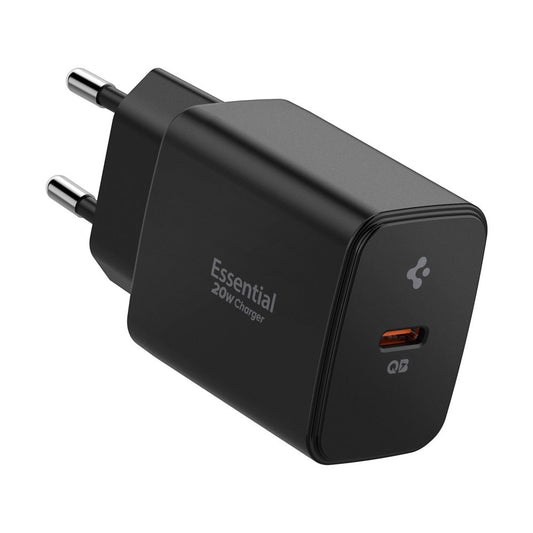 Polnilnik Spigen Essential, 20W, 3A, 1 x USB-C, črn