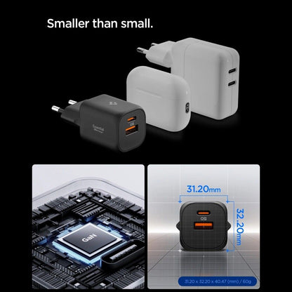Polnilnik Spigen Essential, 35W, 3A, 1 x USB-A - 1 x USB-C, črn