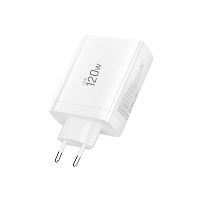 Polnilnik omrežja Tech-Protect NC120W-GAN, 120W, 5A, 1 x USB-A - 3 x USB-C, Bel