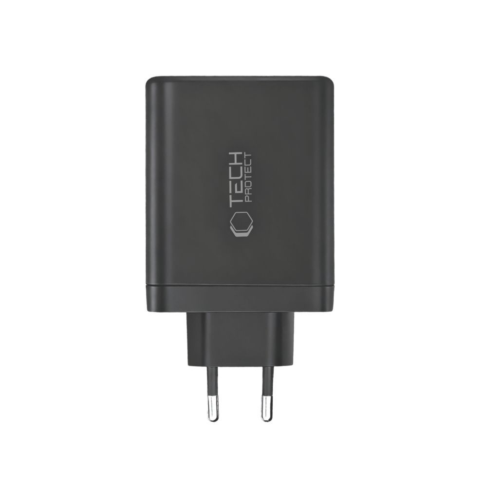 Polnilnik omrežja Tech-Protect NC120W-GAN, 120W, 5A, 1 x USB-A - 3 x USB-C, črn