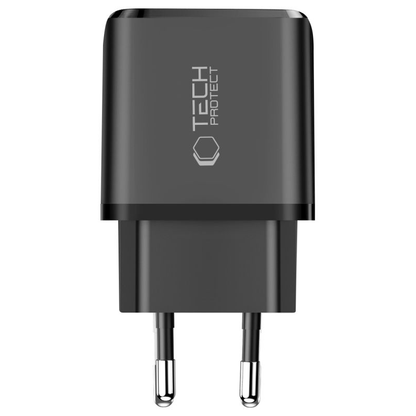 Polnilnik omrežja Tech-Protect NCA45W, 45W, 3A, 1 x USB-A - 1 x USB-C, Črn