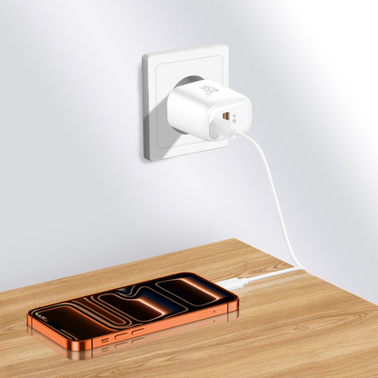 Polnilnik omrežja Tech-Protect NCA45W, 45W, 3A, 1 x USB-A - 1 x USB-C, Bel