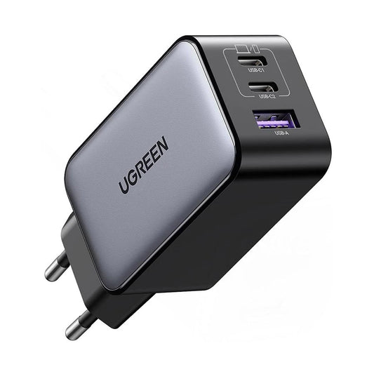 Omrežni polnilec UGREEN CD244 (10335), 65W, 3A, 1 x USB-A - 2 x USB-C, Siva