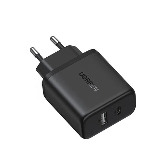 Polnilnik UGREEN X227, 20W, 3A, 1 x USB-A - 1 x USB-C, črn