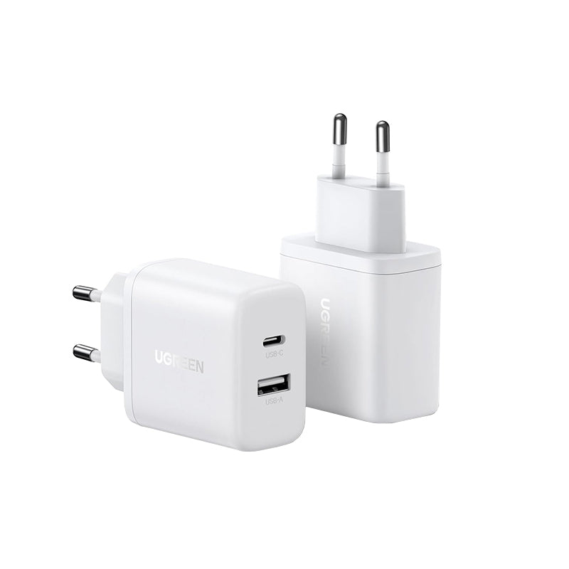 Polnilnik UGREEN X227, 20W, 3A, 1 x USB-A - 1 x USB-C, bel