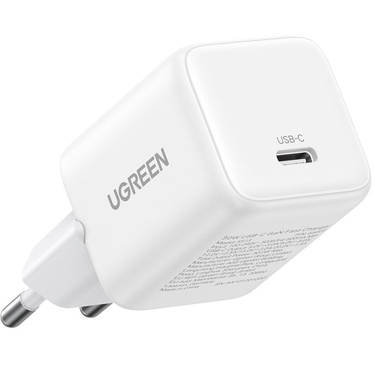 Polnilnik UGREEN X513, 30W, 3A, 1 x USB-C, Bel